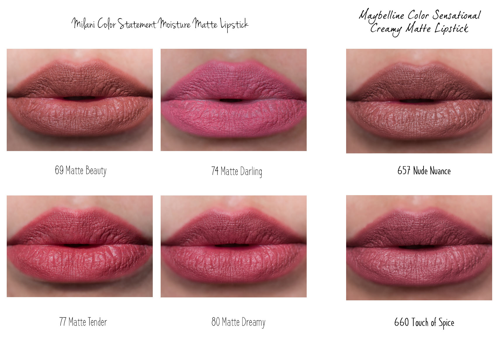 Milani Color Statement Matte Lipstick & Maybelline Color Sensational ...